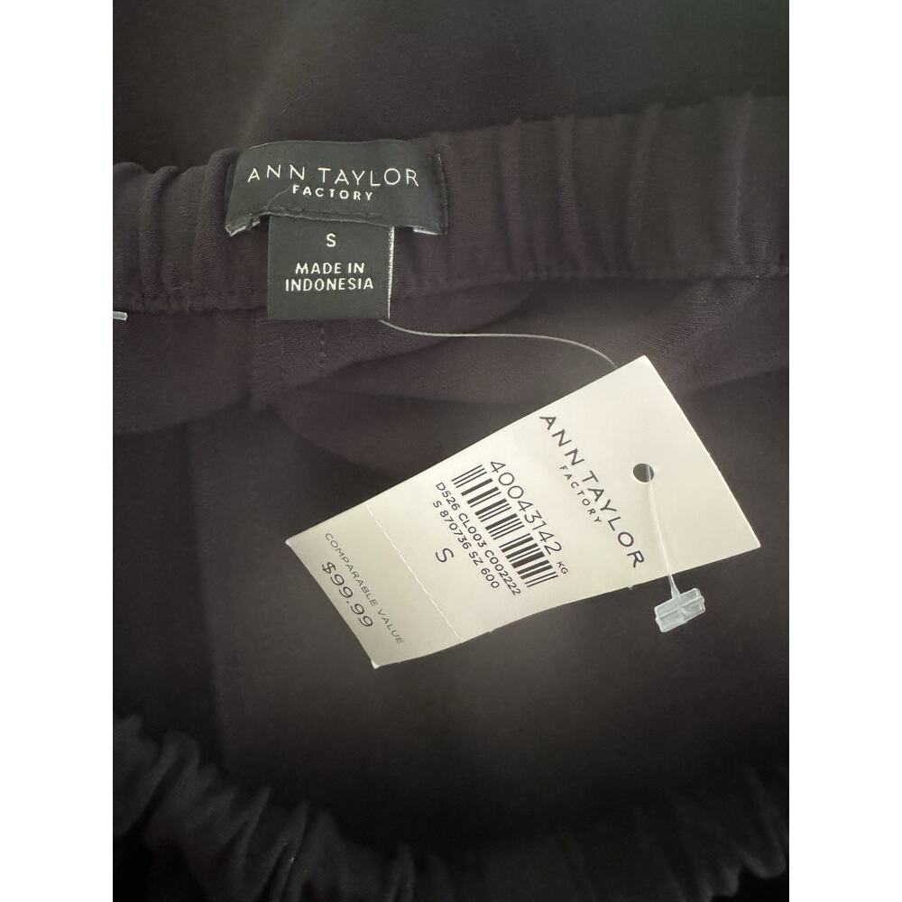 NWT Ann Taylor The Pull On Wide Leg Pants Black Size Small - Picture 6 of 7